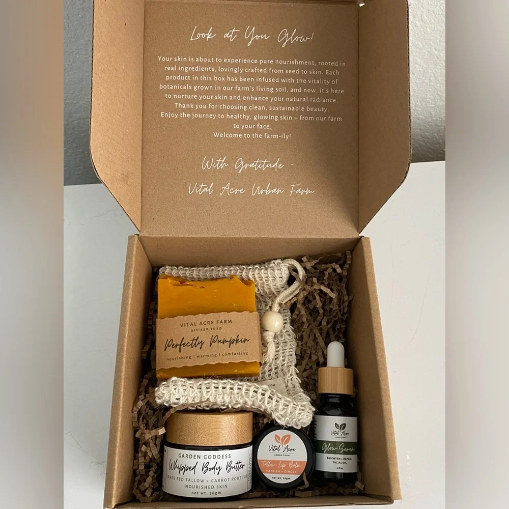 NIB Vital Acre Urban Farm Holistic Skincare Starter Bundle Farm to-skin products